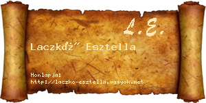 Laczkó Esztella névjegykártya
